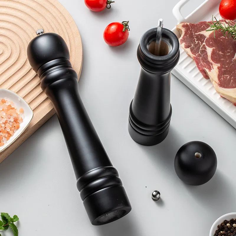 Manual Pepper Grinder Pepper Mill with PU Baked Paint and Ceramic Grinding Core
