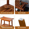 Carbonized Color Non-Slip and Waterproof Bamboo Bathroom Stool Shower Stool with Towel Hange
