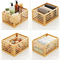 Custom Multi-Functional Hollowed-out Bamboo Storage Basket Set for Household Sundries /Fruits / Vegetables.