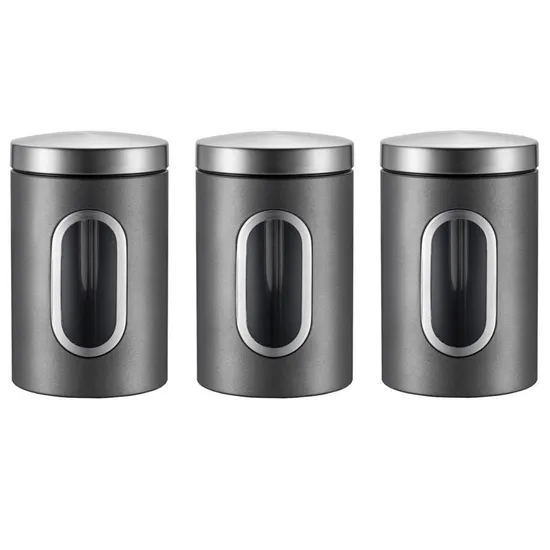 Stainless Steel Food Storage Box Tea Storage Jar Set Bottles and Canister with Lids