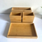 Multi-Use Bamboo Wooden Makeup Organizer Storage Box Set for Home Office