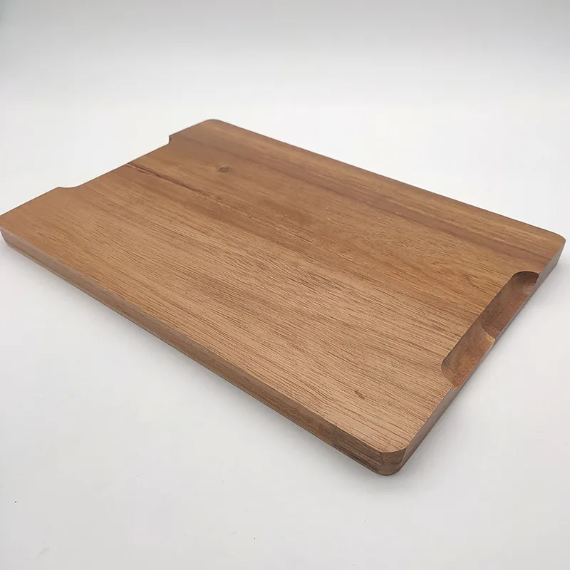 Rectangle Acacia Wood Serving Plate Slate Serving Board for Meat, Desserts, Cheese