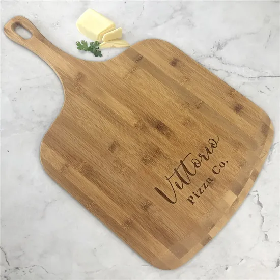 Double Sided 24X15 Inch Bamboo Pizza Chopping Board Pizza Peel