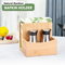 Bamboo Salt Pepper Napkin Holder Set for Kitchen Dining Table