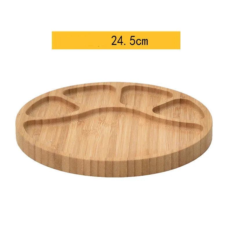 Natural Round Bamboo Dinner Plate for Children