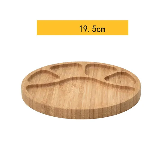 Natural Round Bamboo Dinner Plate for Children