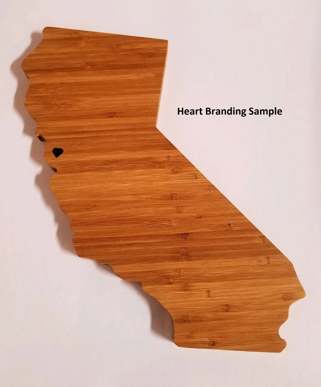 Elegant California Slate Shape Bamboo Cutting Board for Cheese