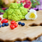 Custom Bamboo Serving Board with Slate Shape Design for Fruits