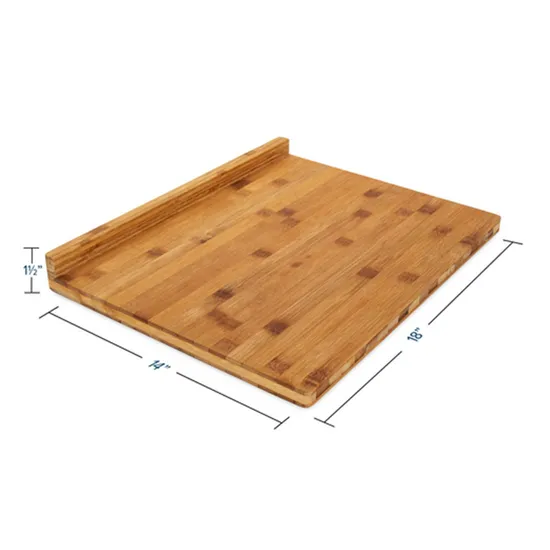 Premium Large Bamboo Chopping Board with Counter Edge Design