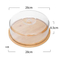 Bamboo Butter Stand Cake Stand Butter Tray with Transparent Lid