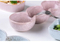Elegant 3-Piece Ceramic Bowl Set with Wooden Handles for Snacks