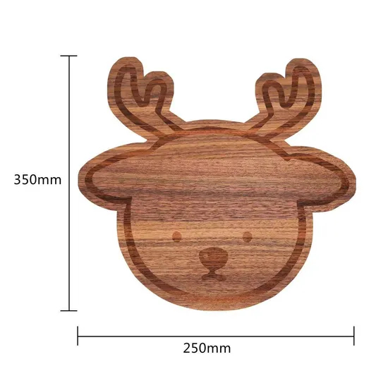 Christmas Gifts Custom Kids Acacia Wooden Serving Board / Tray for Food
