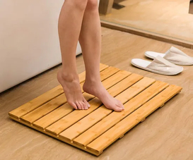 Heavy Duty Non Slip Large Waterproof Bamboo SPA Shower Bath Mat