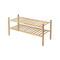 2 Tier Stackable Bamboo Wood Shoe Shelf Storage Organizer for Entryway