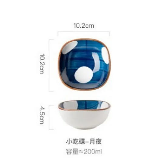 Chic Ceramic Dessert & Snack Plate Set with Wood Tray for Serving