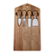 Skillfully - Made Artisanal Acacia Cheese Board with Handles and Knife Set