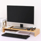 Bamboo Desktop Monitor Stand Riser with Storage Organizer for Office