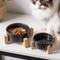 Black Ceramic Pet Feeding Bowl Food Bowl Snack Bowl for Home Use