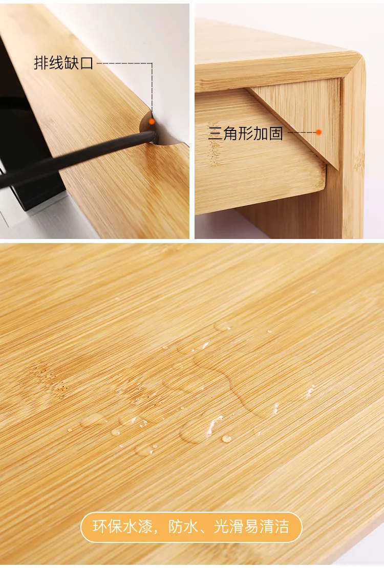 Bamboo Desk Drawer Organizer Tabletop Storage Organization Box for Office Home Toiletries Supplies Vanity