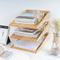 3 Tier Bamboo Desk Organizer Letter Tray Paper Organizer Desk File Organizer for Home Office
