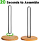 Freestanding Bamboo Wooden Paper Towel Holder Kitchen-Towel-Holder Countertop