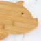 Adorable Pig-Shaped Bamboo Fruit Chopping Board for Kitchen Use