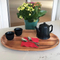 Large Acacia Wood Fruit / Dessert / Snack/ Dinner Display Tray for Kitchen