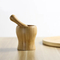 Eco-Friendly Bamboo Mortar and Pestle Set for Kitchen Use