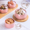 Bamboo Serving Platter with Glass Lids and Ceramic Bowls for Snack Candy Fruit Nut
