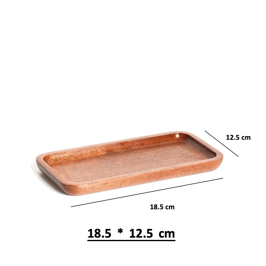 Decorative Rectangle Wood Serving Tray Tea Plate Fruit/Vegetable/Bread Tableware Tray