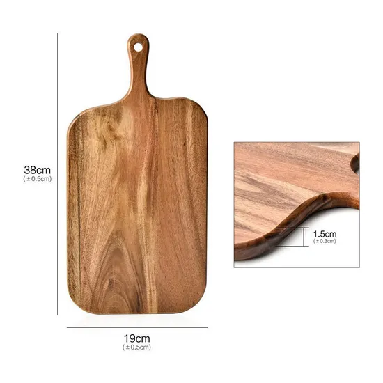 Personalized Wood Food Cutting Board with Handle