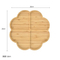 6 Divided Rectangle Bamboo Section Dining Plates for Kids