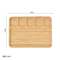 28 - Cm Durable Square Bamboo Dinner Plate for Presenting Snacks, Sushi, Salads