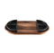 Large Acacia Wood Charcuterie Serving Board Wooden Tray with 2 Ceramic Bowls