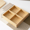 3 Divided Glass Dessert Bowl Set Candy Plates Tray with Bamboo Serving Tray