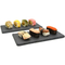Large Acacia Wood and Marble Cheese Board with 3 Knives Set