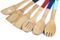 Wholesale Colorful Bamboo Cooking Utensils Set for Christmas Gift
