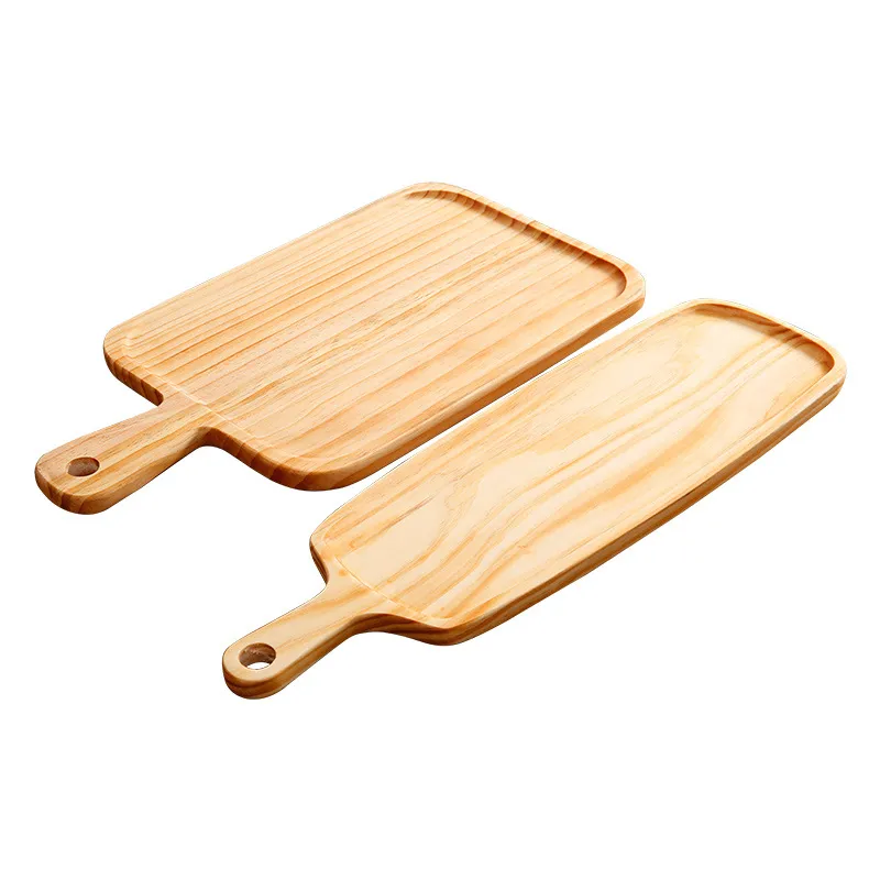Custom Paddle Shape Pine Wood Serving Plate / Tray for Food