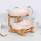 Bamboo Storage Basket with Display Shelf for Fruit, Candy, Bread