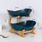 2 - Tier Ceramic Kitchen Counter Fruit Basket for Bread, Vegetable Storage & Fruit Display