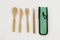 Lightweight Bamboo Fork Knife Spoon Chopstick with Travel Pouch