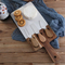 Marble and Acacia Wooden Serving Board with Cheese Knives Set and Handle