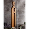 Long Bamboo Serving Tray Wooden Platter with Ceramic Sauce Dish