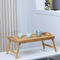 100% Natural Bamboo Bed Tray Table with Foldable Legs
