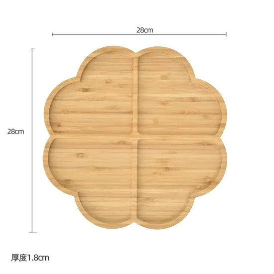 Direct Supply 2 Heart Shape Bamboo Serving Plate for Steak