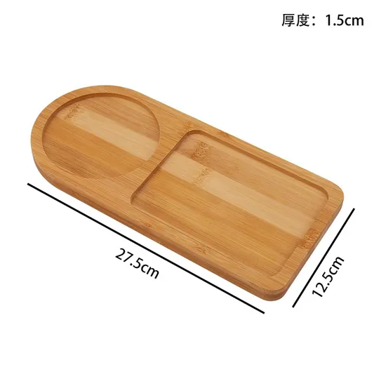 Bamboo Wood Breakfast Serving Tray with Ceramic Coffee Mug