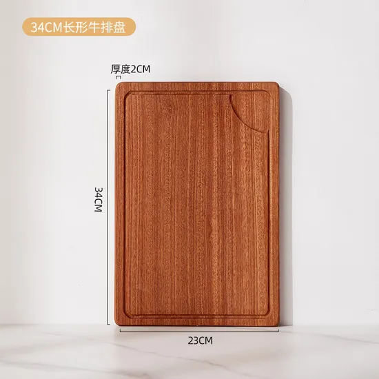 Rectangle Ebony Wood Chopping Board Set with Juice Groove