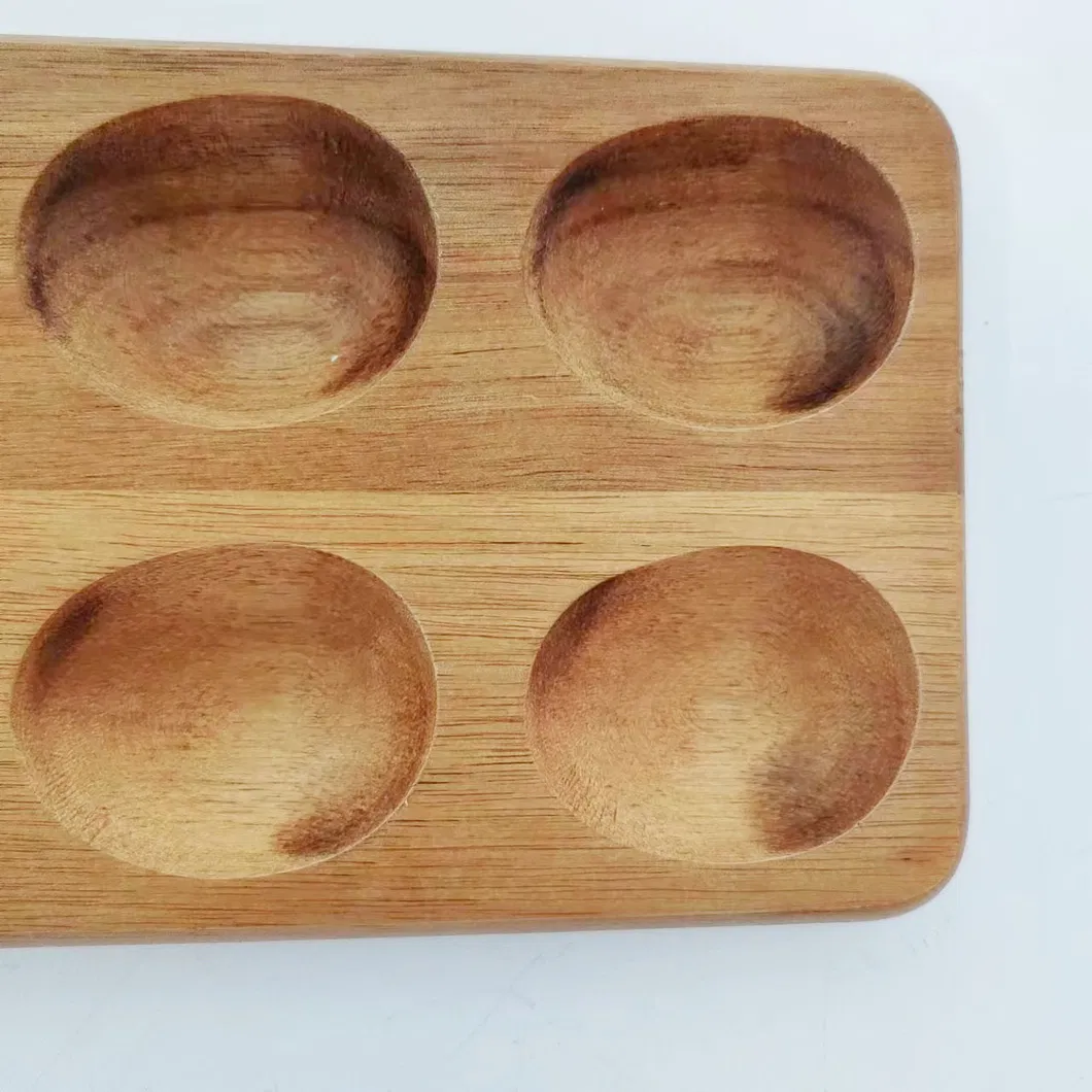 Handmade Eco-Friendly Premium Acacia Wood Egg Tray for 12 Fresh Eggs