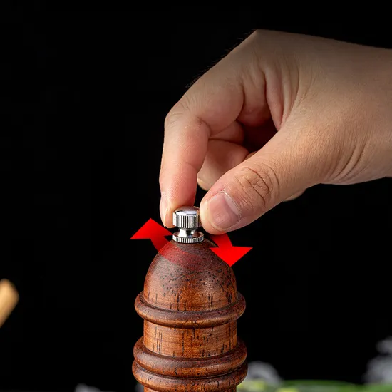 Lighthouse - Shaped Versatile Solid Wood Manual Pepper Grinder Pepper Mill for Home