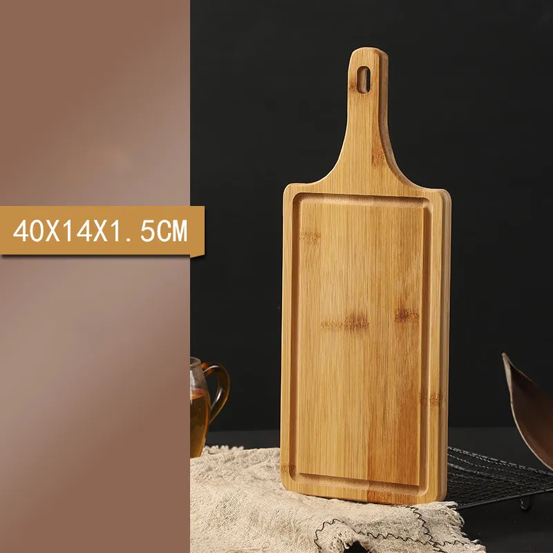 Sustainable Round Bamboo Fruit and Bread and Cheese Serving Board with Handle
